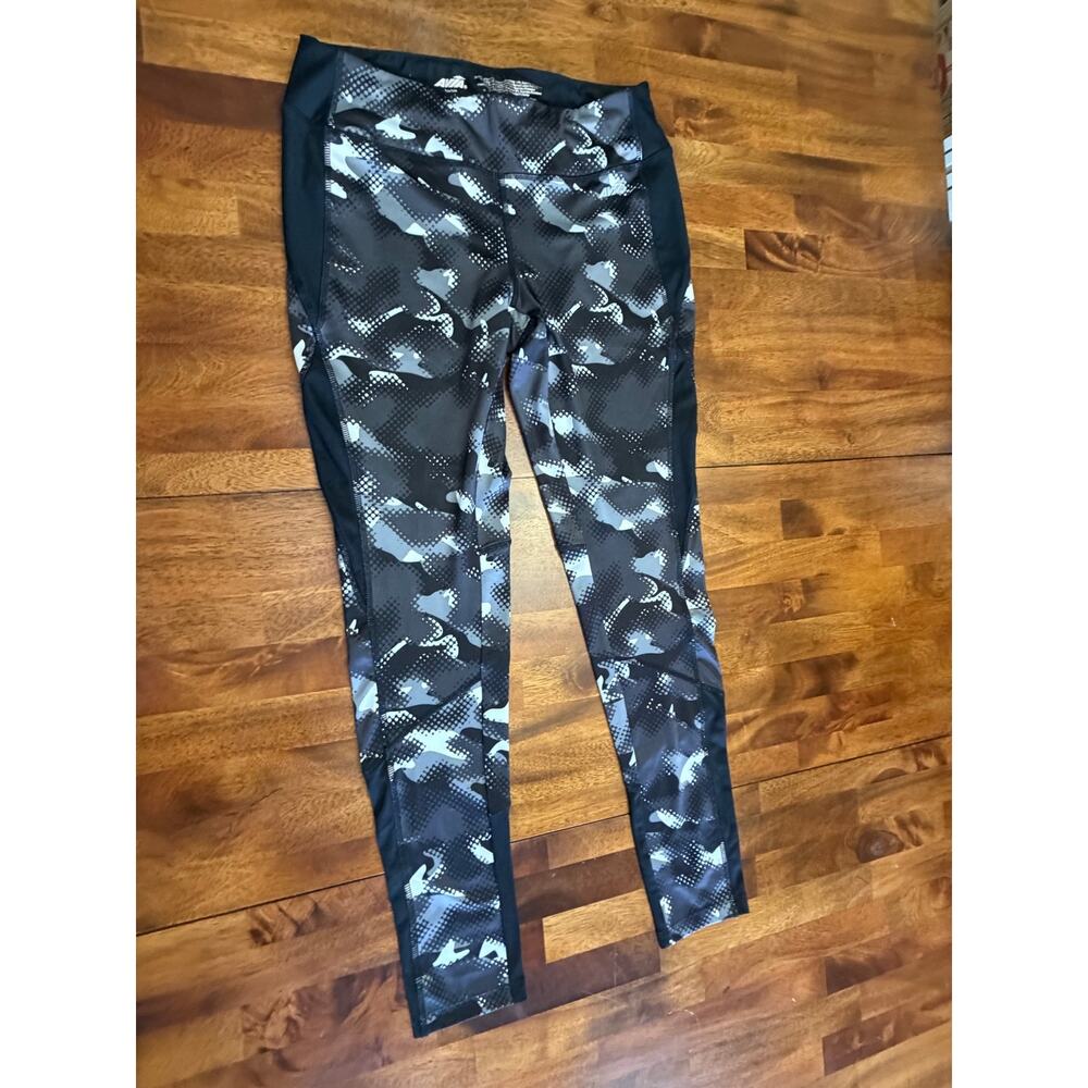 Avia Women’s S Black Gray Camo Leggings High Rise Active Workout Yoga Pants